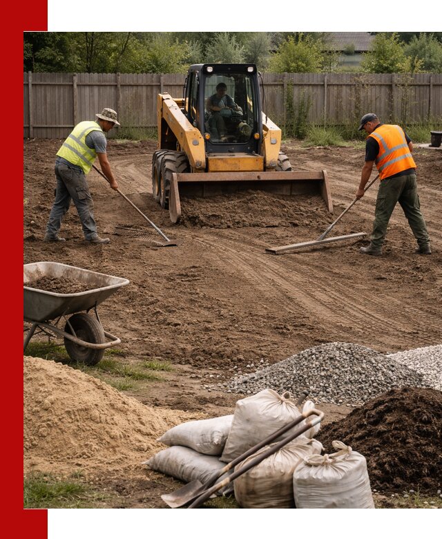 Выравнивание участка под строительство и благоустройство в Топках